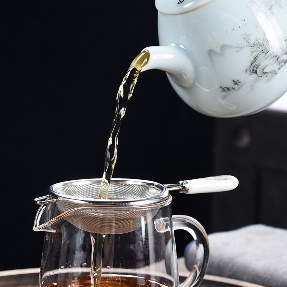 Сетчатый фильтр с вкладышами, травяная чайная посуда, заварочный фильтр для чая, ситечко для чая, инструмент для чая, фильтр для кофе