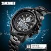 Горячая распродажа! Многофункциональные часы SKMEI в США, деловые спортивные мужские водонепроницаемые электронные часы с хронографом и стальным ремешком