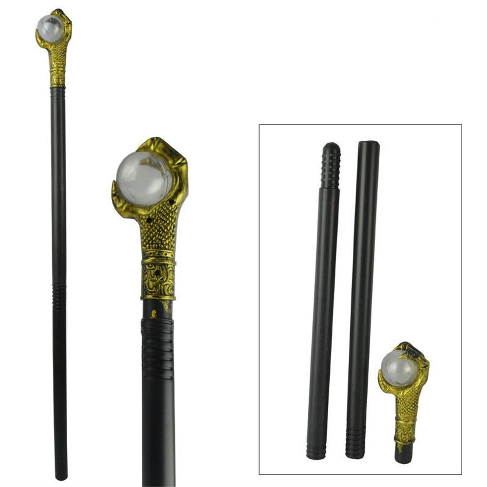 Royal King Costumes Walking Cane Claw Ball King's Scepter Halloween Walking Stick Snake Head Round Handle Halloween Wand