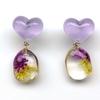 Natural Dried Flower Earrings: 925 Sterling Silver Dangles with Preserved Floral Specimens