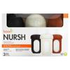Nursh, Silicone Baby Bottle, Medium, 3 Months and Older, 3 Bottles, 236ml (8oz) Each