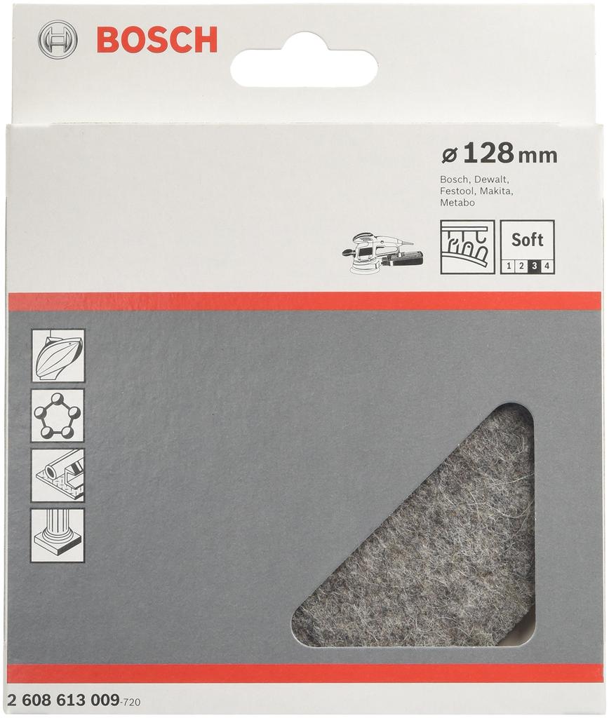 BOSCH Polishing 128mm 2608613009 Felt, Diameter,