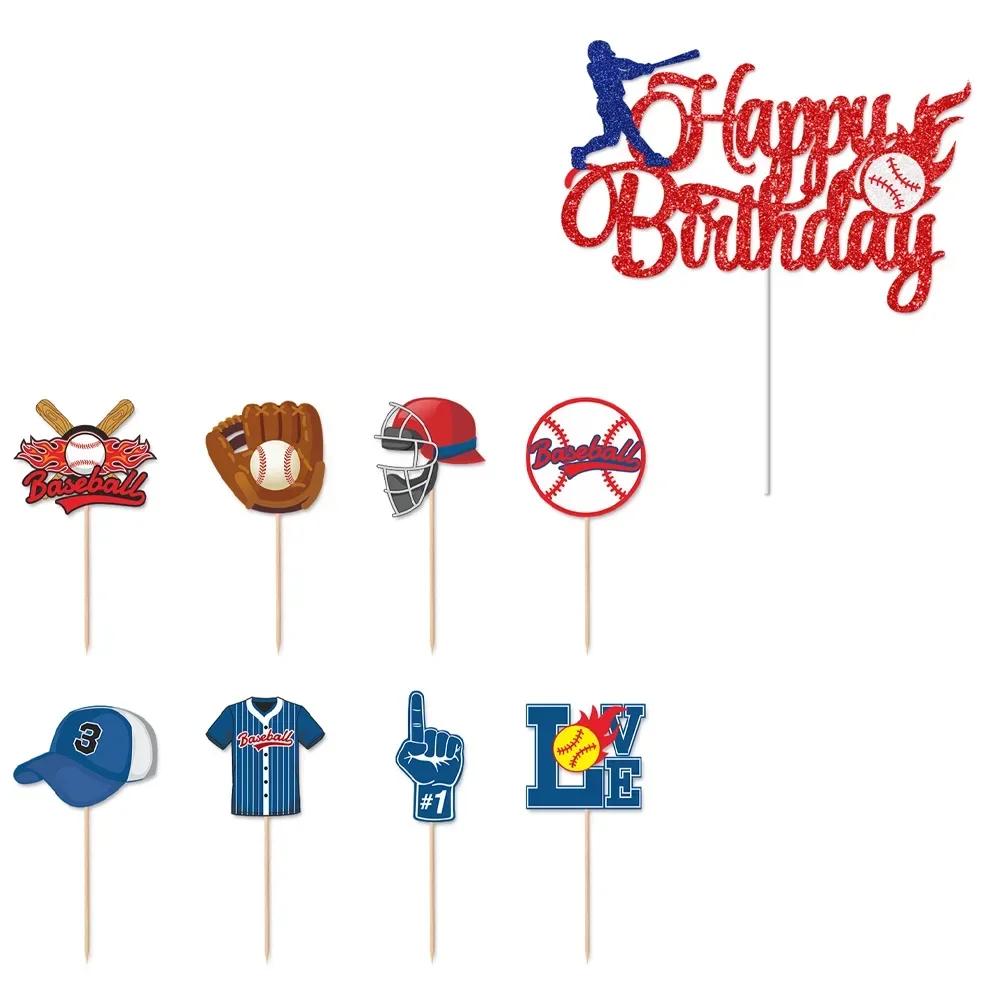 Sports-themed Parties Banners Banners Birthday Party Cake Decorations Card Paper Material Decorations Supplies Easy To Assemble
