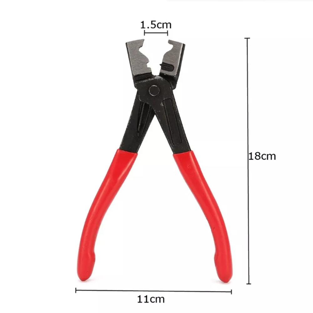 100pcs Single Ear Stepless Hose Clamps Assortment Rings Stainless Steel with Ear clamp plier for Auto/Home Appliance/Pipe