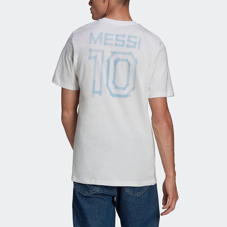Adidas T Shirts Men's White Crew Neck Moderate Straight Fit HA0935