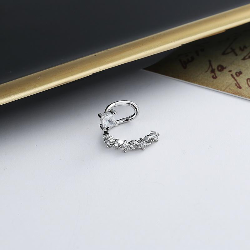 ANENJERY Серьги-манжеты без пирсинга для женщин, серьги-клипсы с цирконием, модные ювелирные изделия для девочек