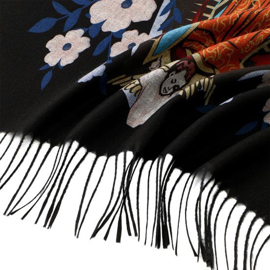 Шаль шарф Дева Мария Мягкий кашемир Теплая накидка Кисточки Зимний Легкий плед Универсальный религиозный аксессуар