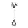 Desserts Stainless Steel Christmas Deer Head Coffee Scoops Christmas Spoons Tea Scoop Xmas Antlers