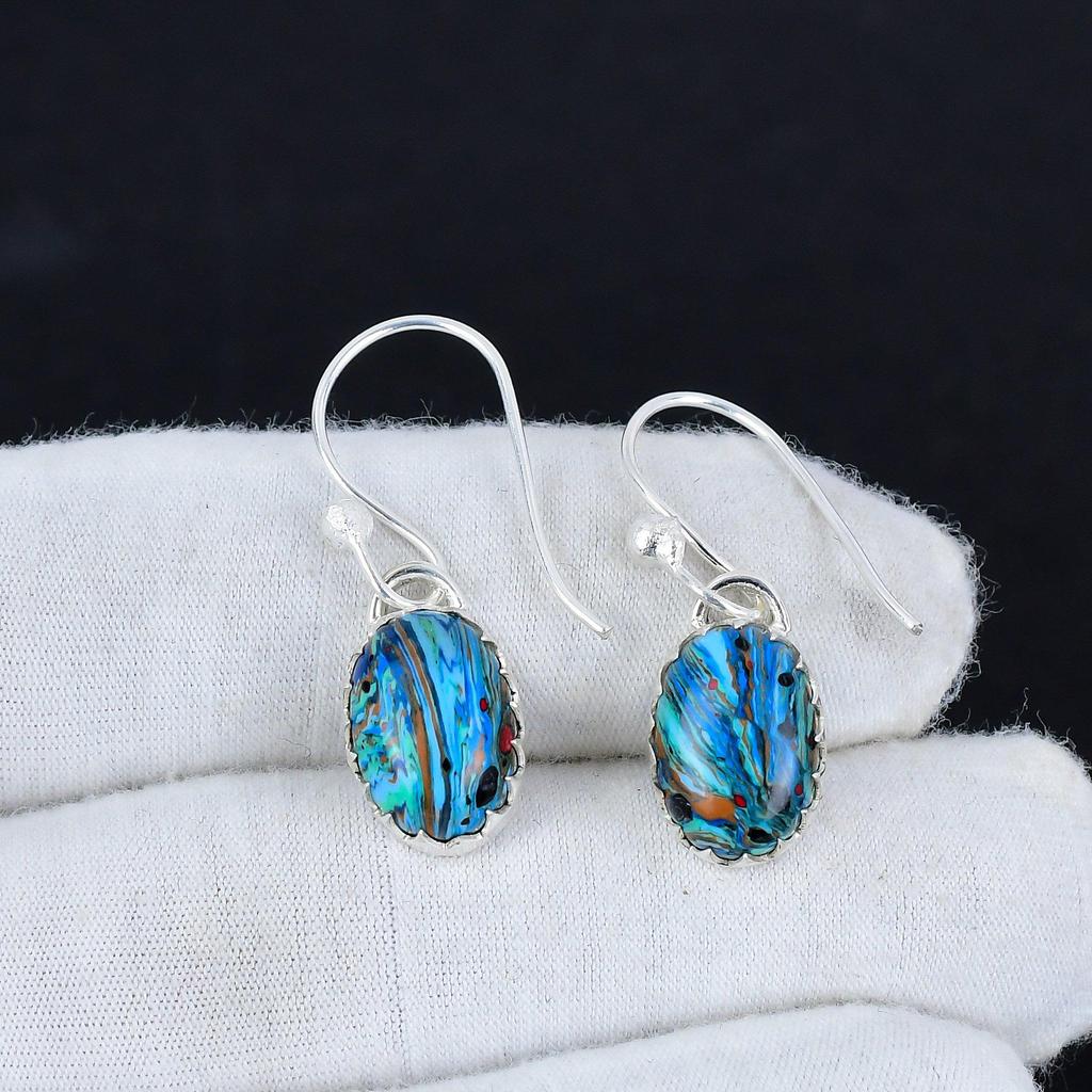 Серьги из натурального радуги с драгоценным камнем Calsillica из стерлингового серебра 925 пробы, серьги-подвески из серебра в стиле бохо, подарки для ватки, подарки для нее