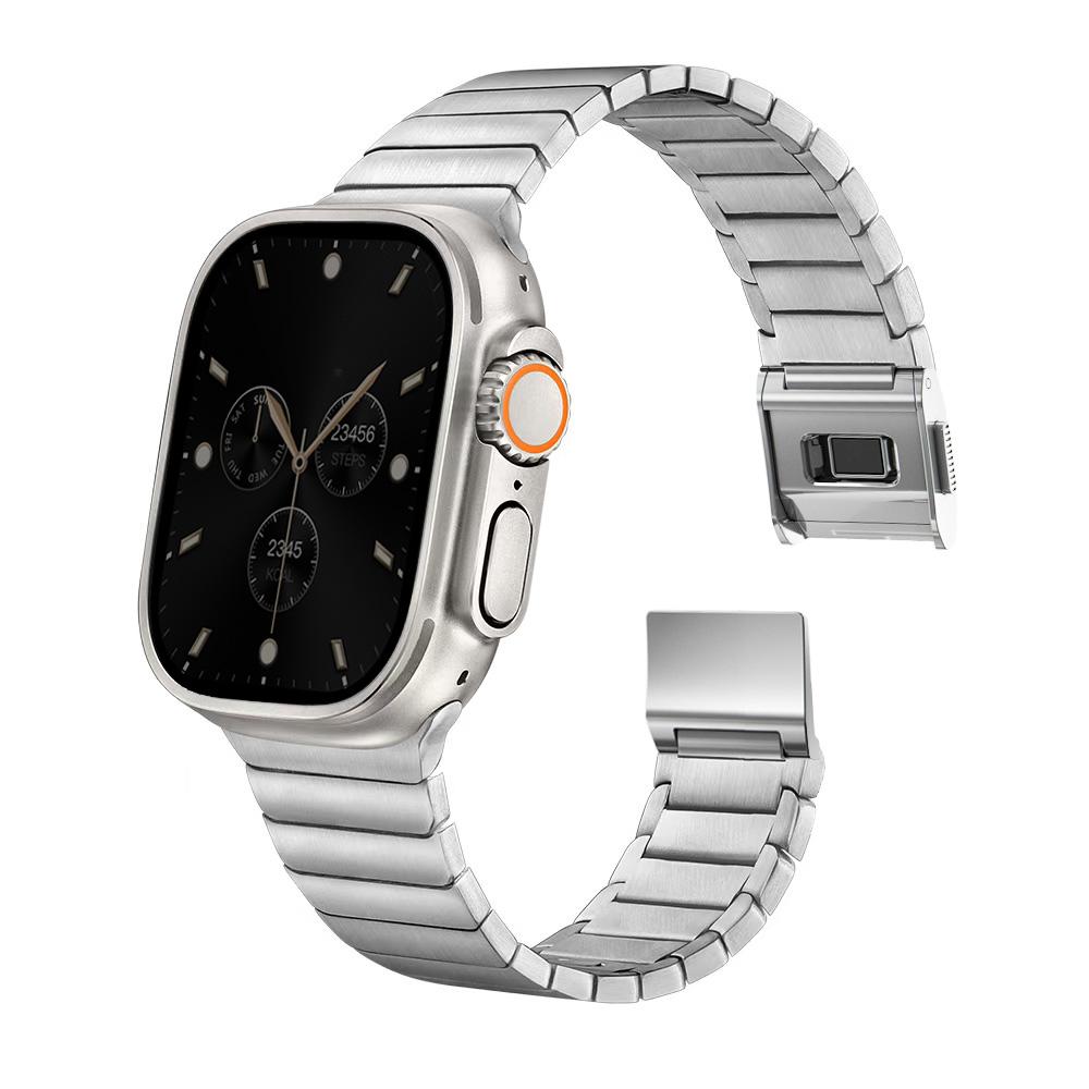 Для Iwatch ultra 3/2 49мм 44 42 45 46мм Магнитный титановый/из нержавеющей стали ремешок для Apple Watch Series 11 10 9 8 7 6 5 4 SE3