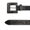 Black Cross Rhinestone Sequins Wide Belt Stylish Non-Porous Bare Body Blue Versatile European And American Ladies Prom Belt