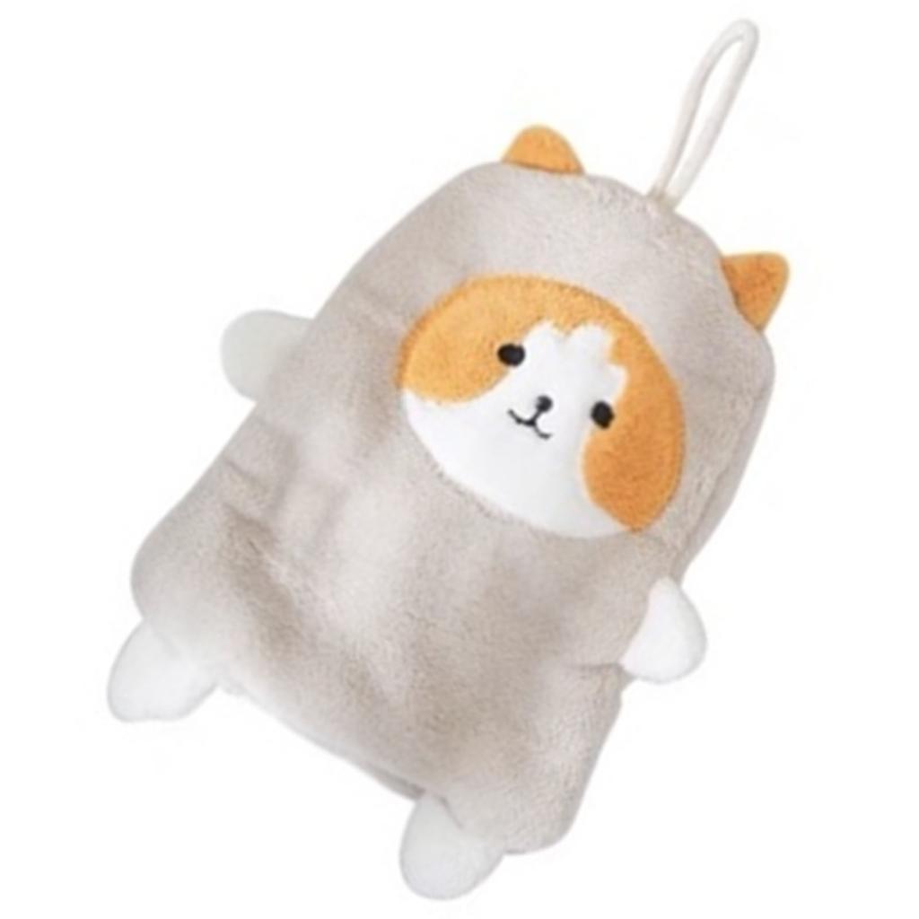 Towel Dog Pattern Coral Fleece Strong Water Absorption Fast Drying Hanging Hand Towel