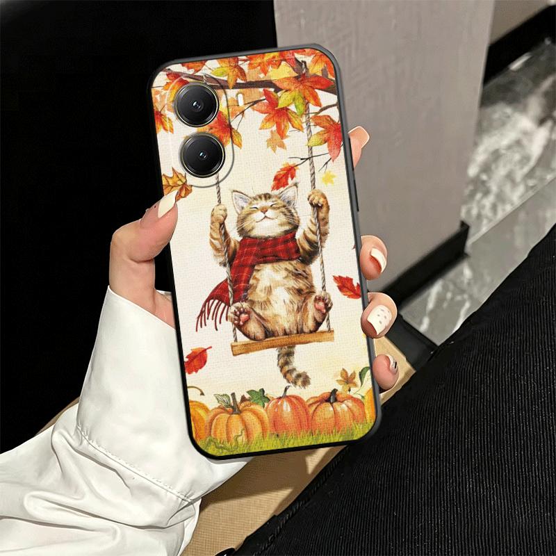 Pumpkin Happy Fall Autumn Soft Phone Case for Xiaomi Poco X5 X6 X7 X8 Pro Max X3 F7 F8 Ultra M8 M7 M6 M5 Redmi 15 15C 14C 13C 12