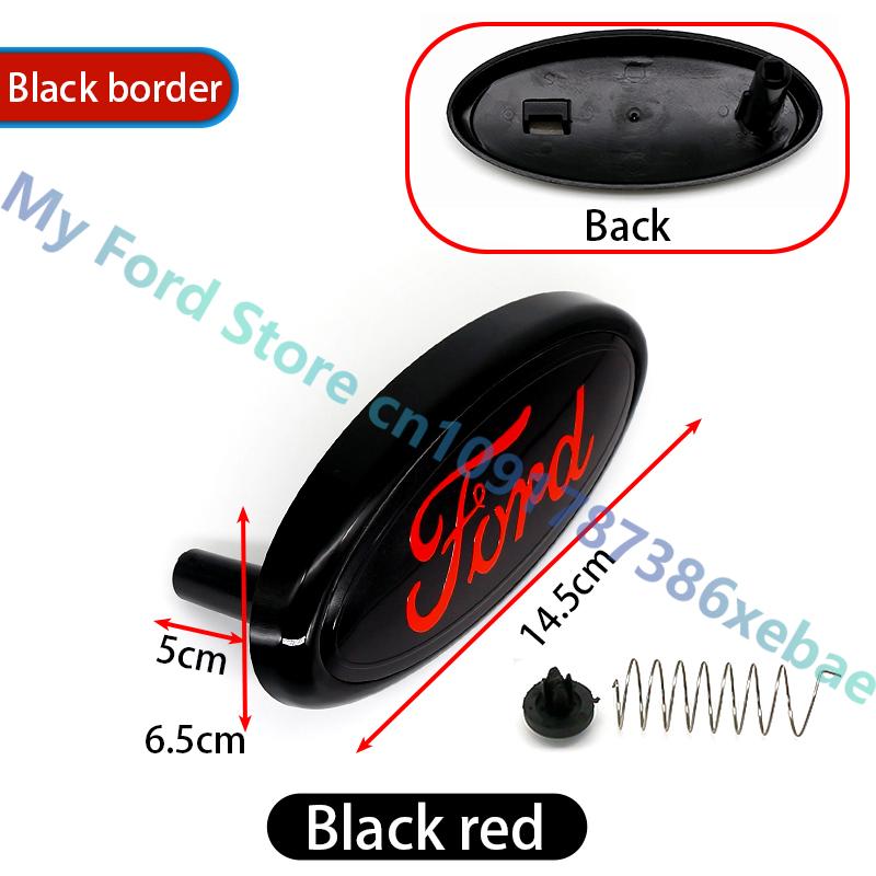 TRR600-14.5cm ABS Car Front Grille Rear Trunk Badge Emblem Replacement With Spring Stud For Ford Focus Mondeo Fusion F150 F250 Tuning