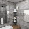 Stainless Steel Triangular Bathroom Corner Shelf Organizer