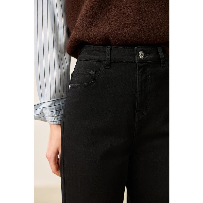 LILY Nine Foot Black Jeans Female