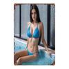 D Flat pc Metal Sign Blue Bikini Beauty by the Pool Tin Sign x Inches xcm Rustic Iron Wall Art Perfect for Home B