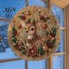 Novice Friendly Crafting Kit Christmas Faux Pearl Painting Suncatcher Kit, Cute Santa Snowman Tree 3D Beaded DIY Art Set Ornament, Handmade