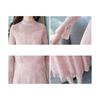 Sueiya Women's Lace Long Frill Dress, Long Sleeves, Flared, All-over Print, Cute, High Waist,