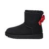 Bailey Bow Plaid Ribbon Short Snow Boots Women Boots Black 1119115-BLK