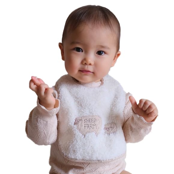 Kontex Fluffy <54395-006> Bib, Imabari Towel Brand Certified Product, Bib Apron Bib, 100% Soft Organic Cotton (Brown)