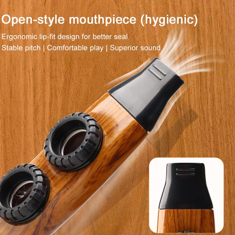 Музыкальный инструмент Казу с двумя отверстиями, Легкий Прочный Зернистый Дизайн, Практический Казу для Аккомпанемента Гитаре Укулеле