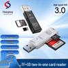 Высокоскоростной USB 3.0 картридер 2-в-1 для TF и SD - Совместим с компьютерами, планшетами, камерами, ноутбуками и автомобилями