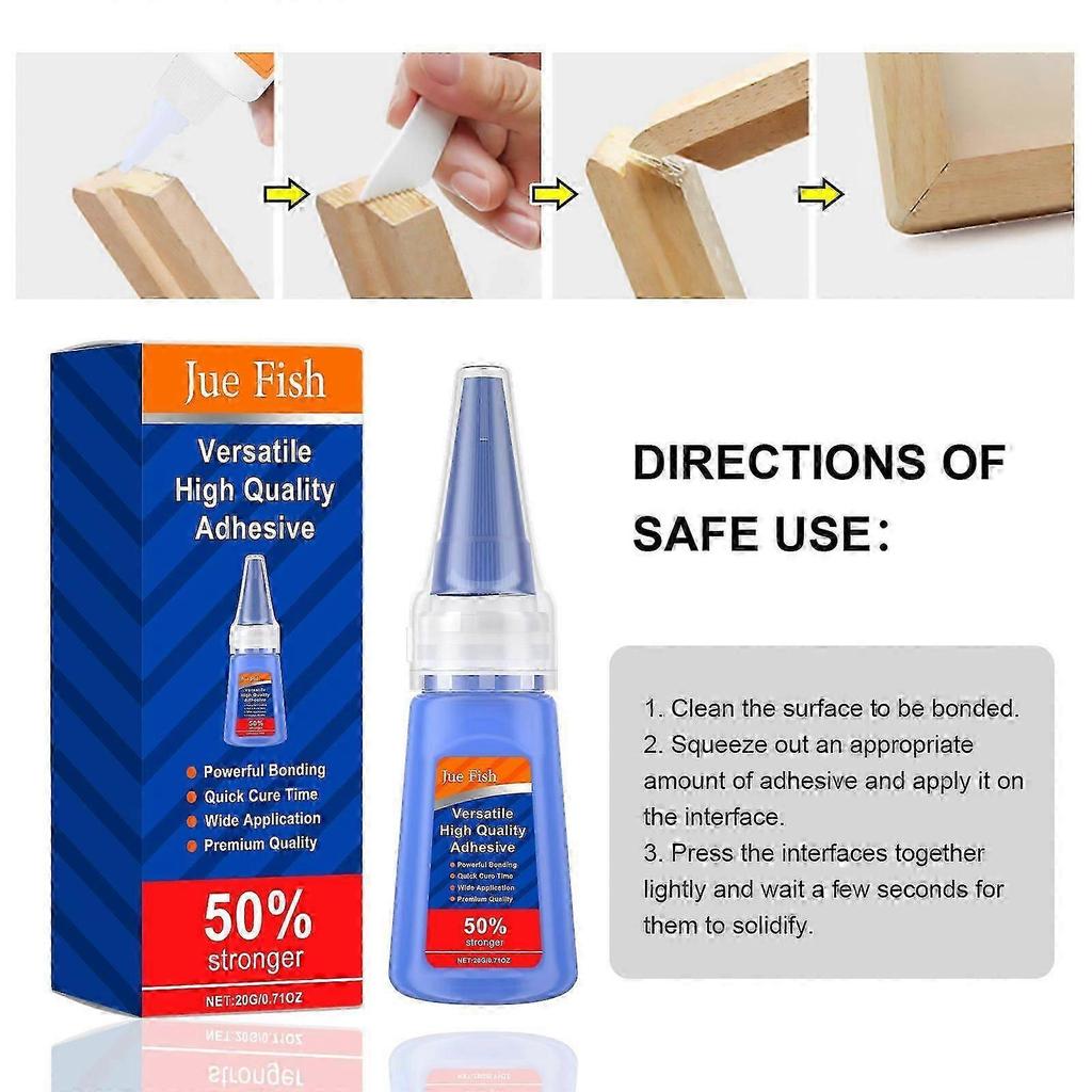 Versatile 20g Transparent Adhesive for Ceramic, Wood, Leather & Shoes Fast-Setting, Strong, Durable Bonding for Home Repairs & DIY Projects less