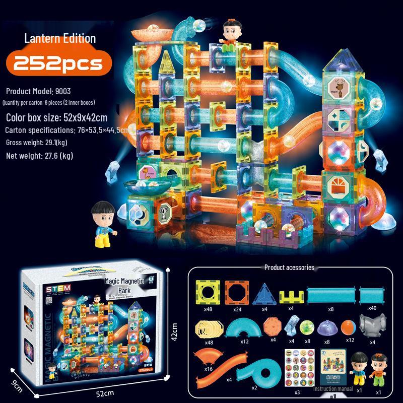 Магнитные шариковые строительные блоки Diger Pipeline: Красочный развивающий набор игрушек для детей