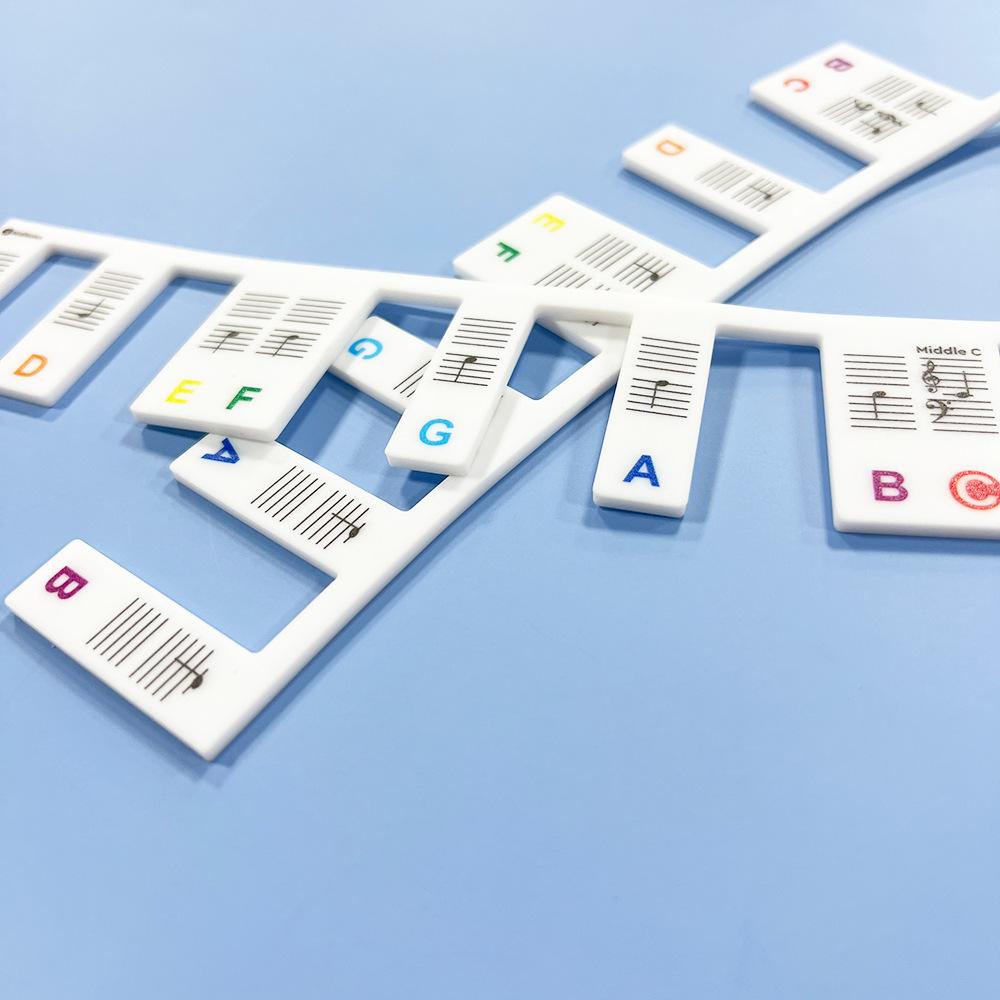 61-клавишная клавиатура фортепиано, коврик для музыкальных заметок, коврик из силикагеля, съемная клавиатура фортепиано, этикетки для заметок на палец