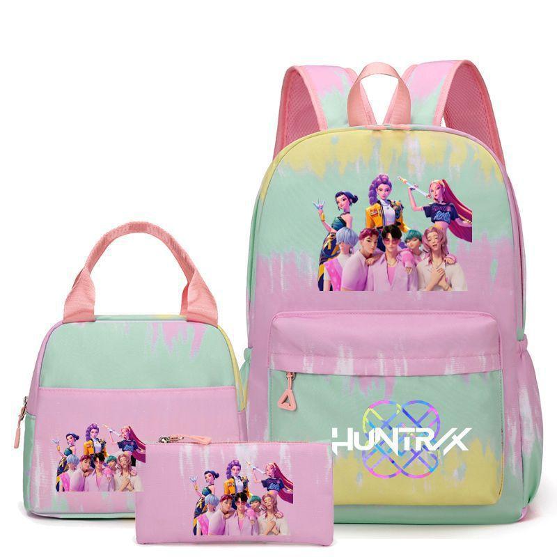 Kpop Witch Hunter Girls School Bag Lunch Bag Three-Piece Backpack Set