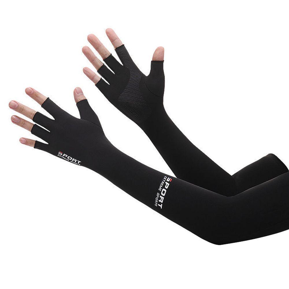 Drive Sun Protection Breathable Ice Arm Sleeves Ice Sleeve Armguards Riding Gloves Five-Fingers
