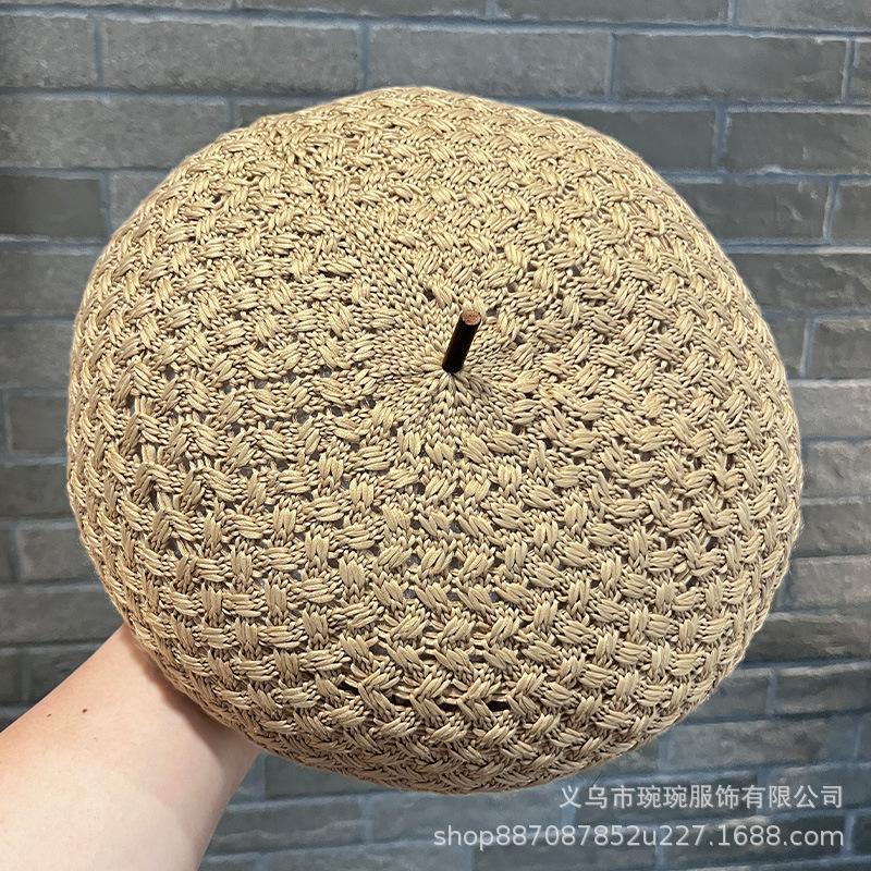 Autumn and winter new simple belt buckle woolen octagonal hat women's fashion versatile duck tongue outdoor French thermal newsboy hat