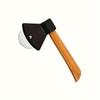1 Axe Pizza Knife, Durable Stainless Steel Blade with Comfortable Bamboo Handle, Innovative Baking Cutter, Kitchen Small Tool