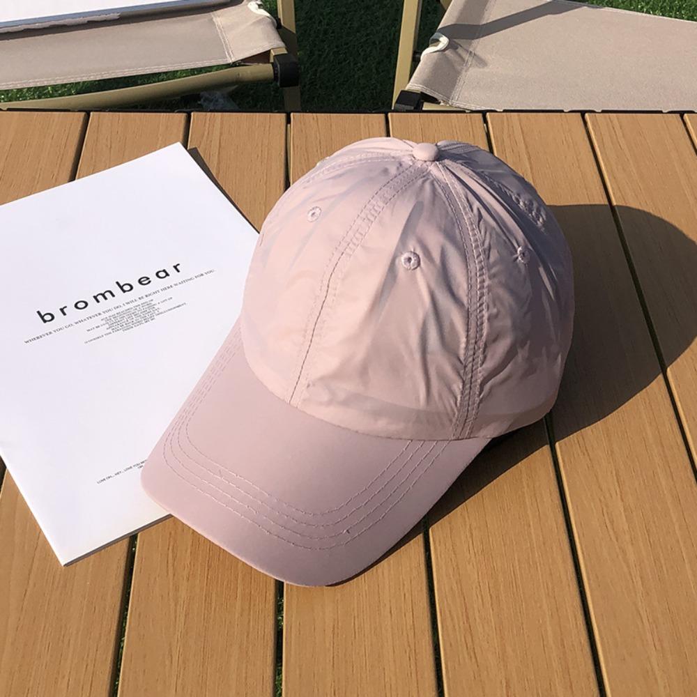 Solid Color Quick-Drying Baseball Cap Korean Style Peaked Cap Casual Solid Color Sun Hat Outdoor