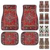 Автомобильные коврики для ног, универсальные коврики для ног в стиле бохо, комплект из 4 предметов, устойчивых к грязи, передние и задние коврики, автомобильные аксессуары