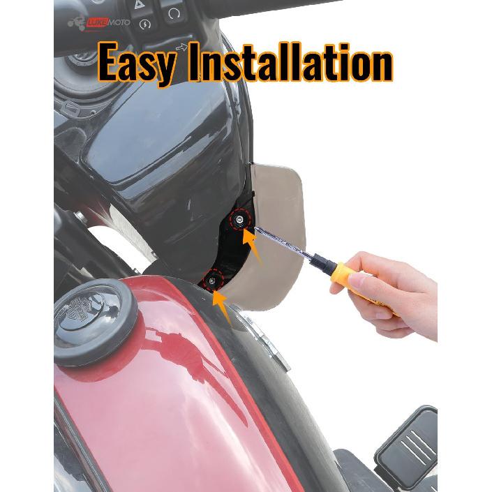 Widen Wind Air Deflector for Harley Road Glide CVO Special 2015-2023,Smoked | Side Fairing Wind Windshield,PC Plastic,Waterproof,Easy to Install,for