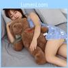 Teddy Lattice Bowknot Bear Plush Toy Cartoon Stuffed Animal Dolls Gift Kids