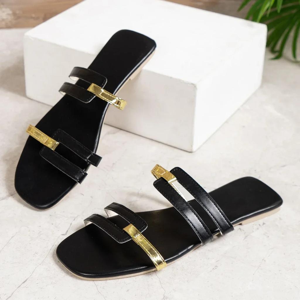 Fashion Women Casual Anti-slip Slippers Comfortable Outdoor Sandals Fashion Flat Slippers Elegant Designer Shoes Summer New Slides Women