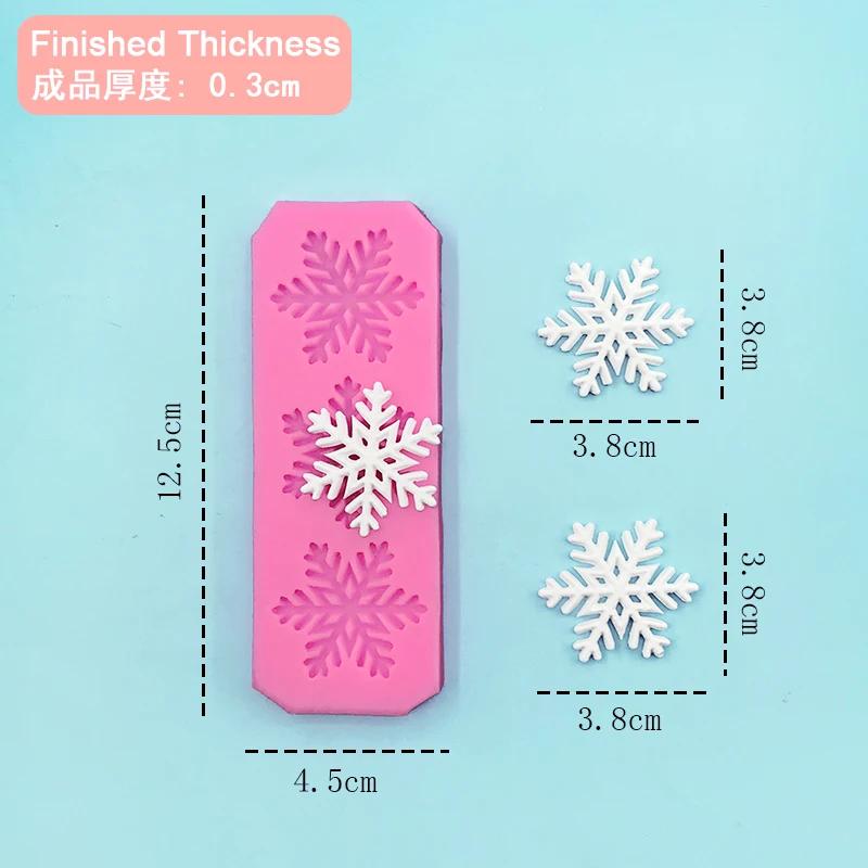 Рождественские украшения для торта Снежинка кружево Шоколадная вечеринка Зимний подарок DIY Выпечка Кулинария Украшения Инструменты Силиконовая форма