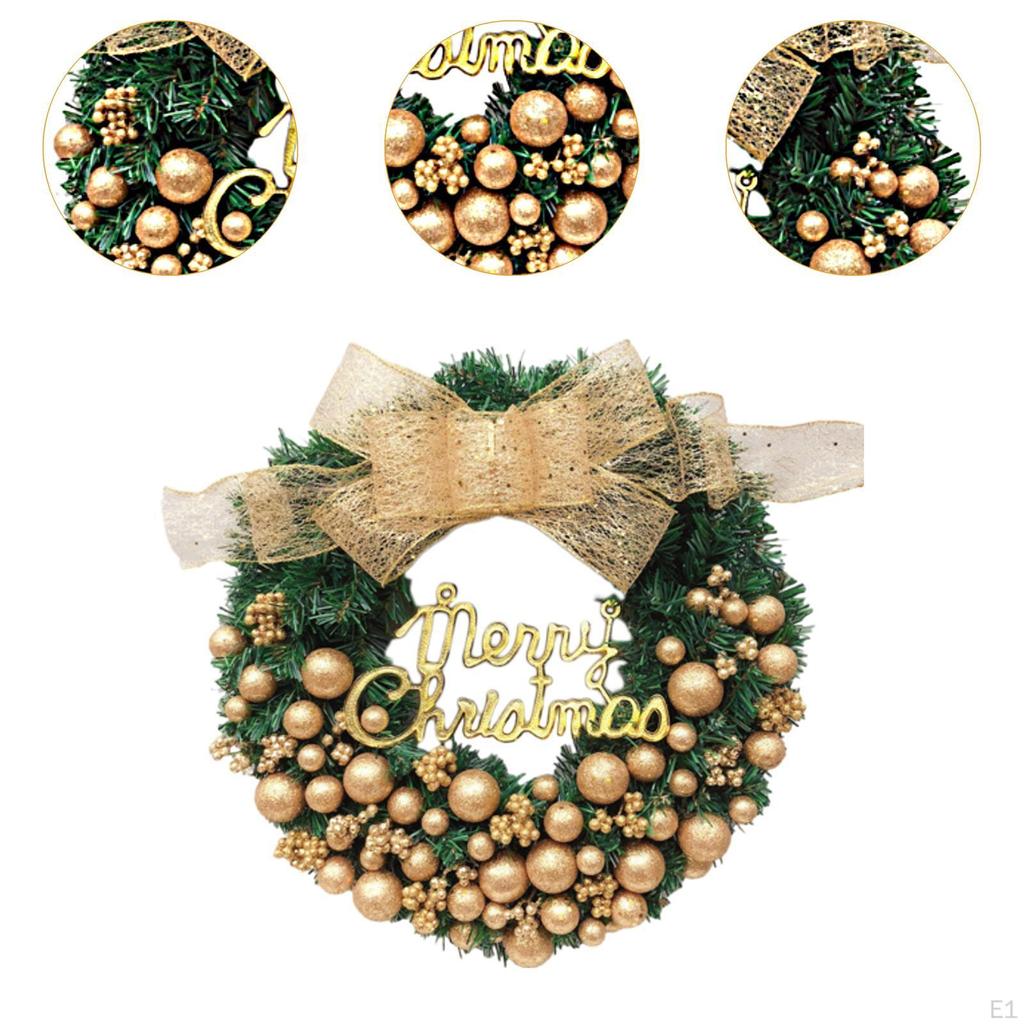 Christmas Wreath for Front Door Decorative Seasonal Garland Hanging Ornament Decor