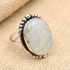 Rainbow Moonstone Gemstone Handmade 925 Sterling Silver Wedding Jewelry Ring