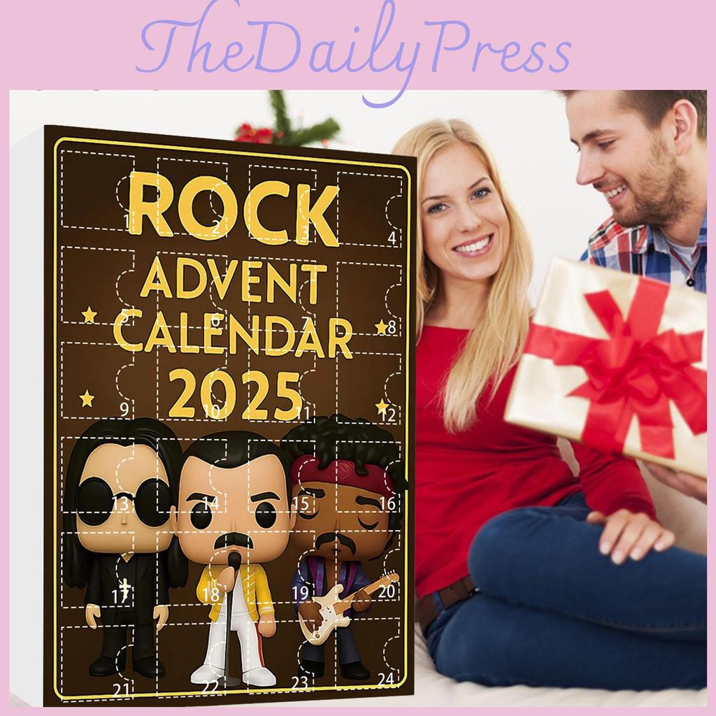 Рождественская серия «Слепой ящик» с акриловыми фигурками рок-группы для праздничного украшения елки