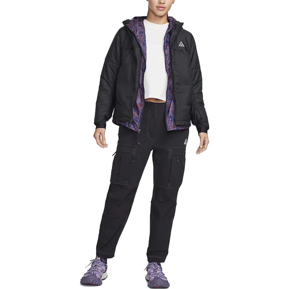 Nike Therma-FIT ADV Rope De Dope Однотонная теплая водостойкая куртка с капюшоном Женская куртка Черный DQ5841-011