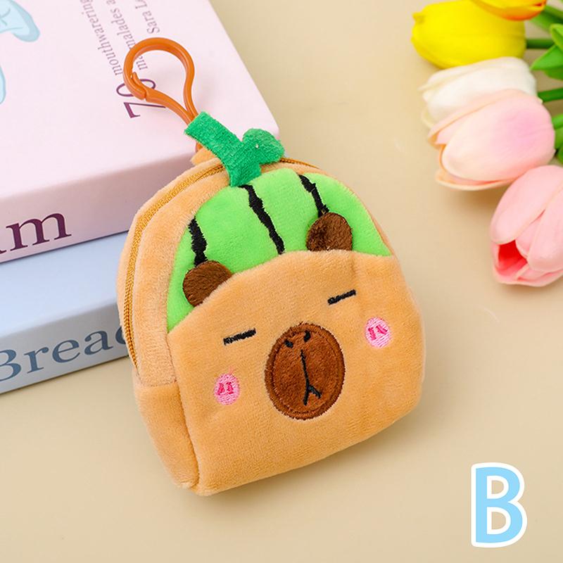 Kawaii Capybara плюшевый брелок мультфильм мини-кошелек для монет автомобиль школьная сумка кулон популярный модный милый подарок