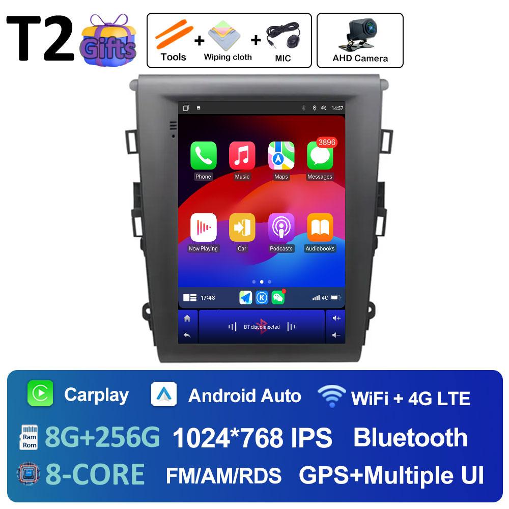 Смарт-система Android 14 для Ford Mondeo Fusion MK5 2013 2014 2015 2016 2017 2018 DSP Стерео Автомагнитола Вентилятор охлаждения Сенсорный экран