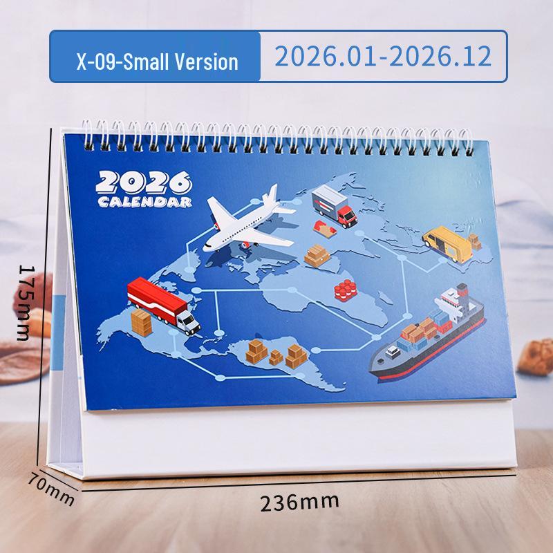 2026 International Shipping Desk Calendar, Customizable with Logo, Year of the Horse Special Edition.