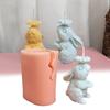 Bunny Candle Molds Rabbit Candle Mold for DIY Candle Soap Home Decor Birthday Gift Non Stick Easy To Demold