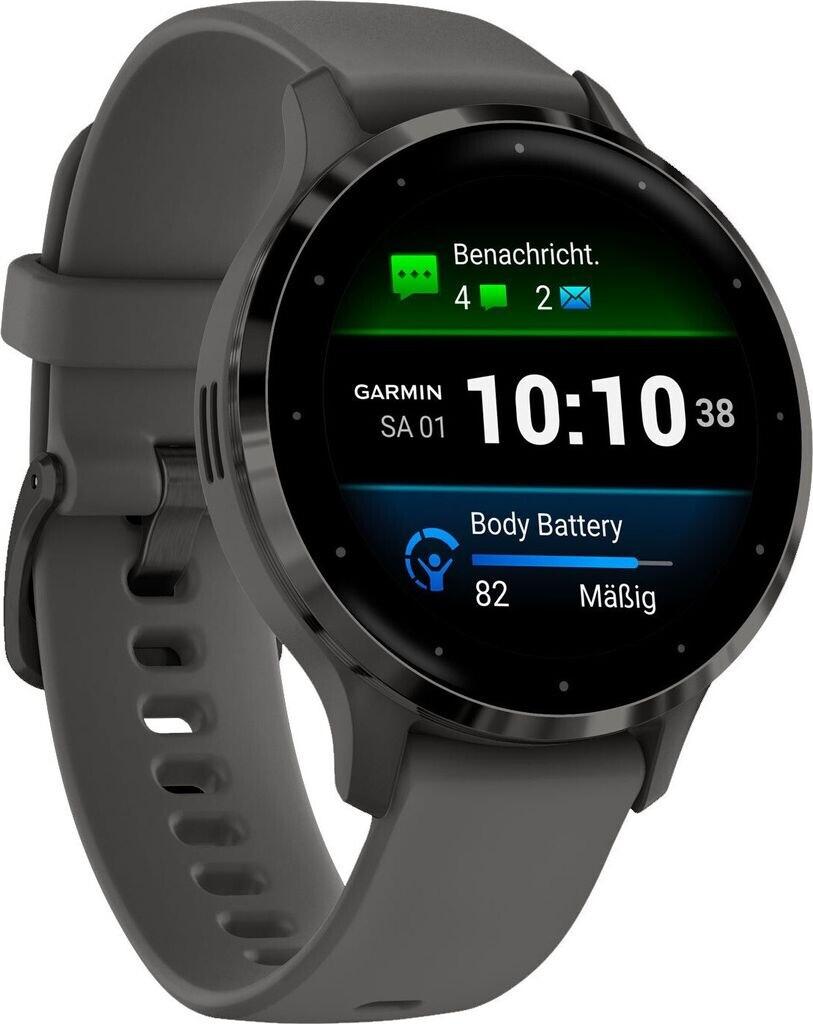 Garmin Venu 3S Kieselgrau/Schiefergrau Silikon-Armband