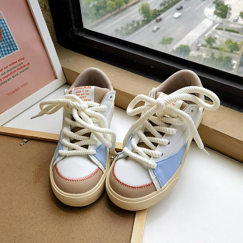 Fashion Women's Casual Shoes New Fashionable Sports and Leisure Shoes Versatile Lace Up Leather Sneakers Woman Shoes Zapatos De Mujer